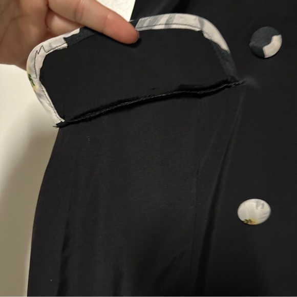 Handmade Halter Contrast Pleated Hem Floral Mini Dress Size Medium - Picture 4 of 7